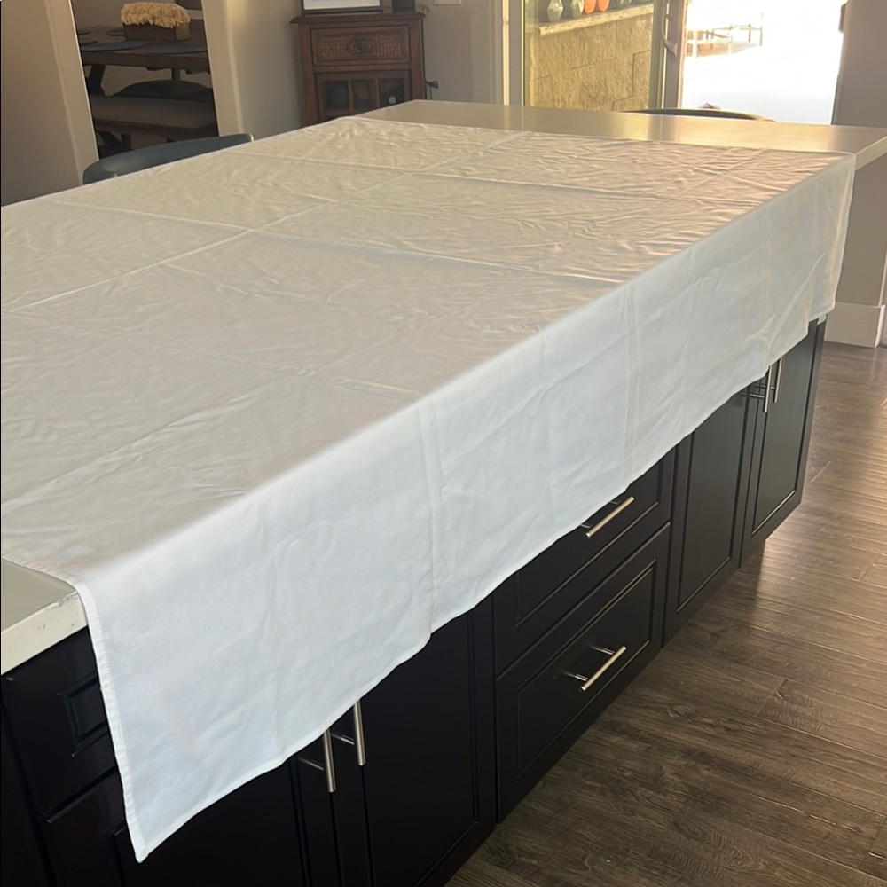 White Linen Tablecloth